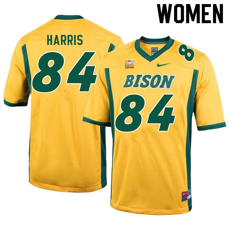 Women #84 Chris Harris North Dakota State Bison College Football Jerseys Sale-Yellow - Click Image to Close